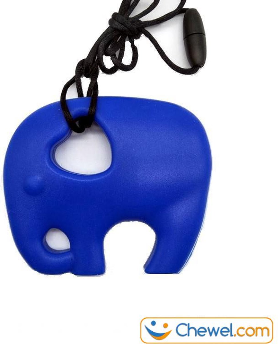 Bijtketting Kauwketting | Olifant! | Diverse kleuren | Donkerblauw | Chewel ®